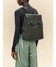 RAINS MSN BAG Wasserdichter City-Rucksack Grüns - Rucksäcke für Schule &amp; Freizeit - 4