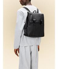 RAINS MSN BAG Wasserdichter City-Rucksack Schwarz - Rucksäcke für Schule &amp; Freizeit - 4