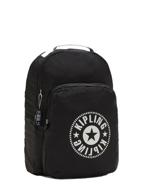 BACKPACK L Faltbarer Rucksack extra schwarz - Rucks&auml;cke f&uuml;r Schule &amp; Freizeit