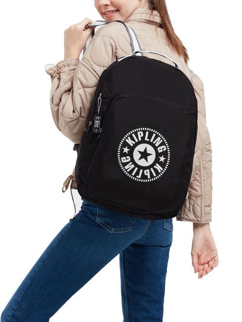 BACKPACK L Faltbarer Rucksack extra schwarz - Rucks&auml;cke f&uuml;r Schule &amp; Freizeit