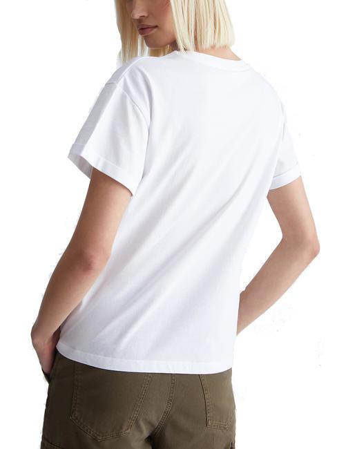 BREASTPOCK &Ouml;ko-T-Shirt mit Logo und Strasssteinen wei&szlig;e lj-brusttasche - T-Shirts und Tops f&uuml;r Damen