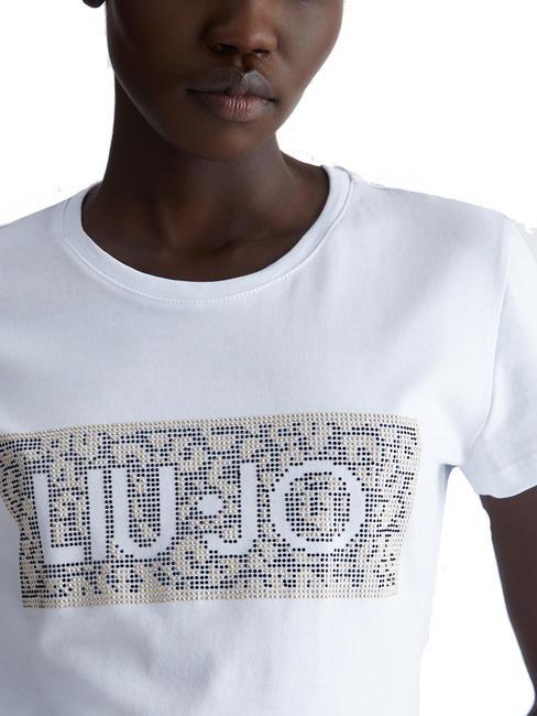 MODA T-Shirt mit Pailletten-Logo wei&szlig;e Makula liujo - T-Shirts und Tops f&uuml;r Damen