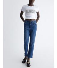 LIUJO MODA T-Shirt mit Pailletten-Logo wei&szlig;e Makula liujo - T-Shirts und Tops f&uuml;r Damen - 4