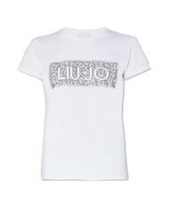 LIUJO MODA T-Shirt mit Pailletten-Logo wei&szlig;e Makula liujo - T-Shirts und Tops f&uuml;r Damen - 5