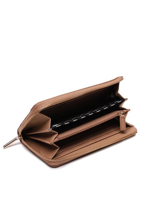 CALIWEN Portemonnaie mit umlaufendem Rei&szlig;verschluss Kamel - Brieftaschen Damen