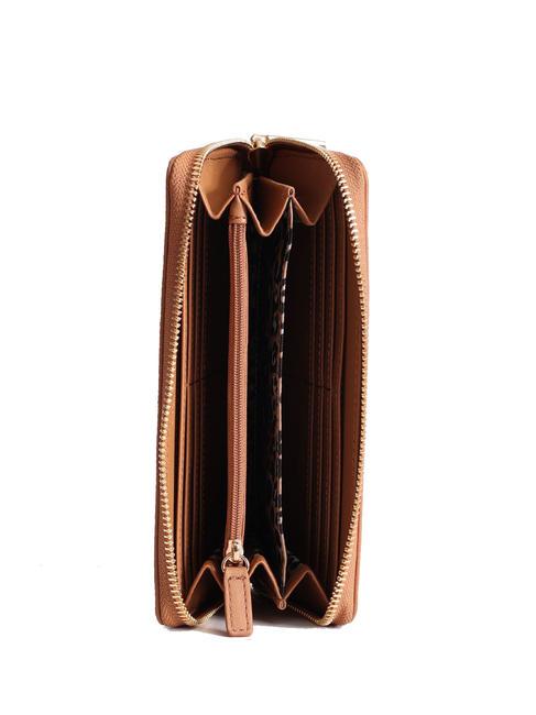 CALIWEN Gro&szlig;e Geldb&ouml;rse mit umlaufendem Rei&szlig;verschluss Bronzebonbons - Brieftaschen Damen