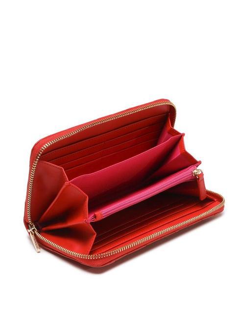 ASTILBE Gesteppte Geldb&ouml;rse mit umlaufendem Rei&szlig;verschluss Erdbeere - Brieftaschen Damen
