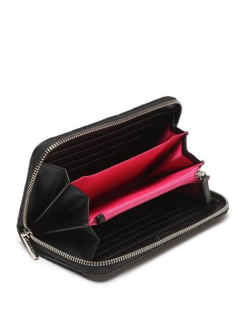 ASTILBE Gesteppte Geldb&ouml;rse mit umlaufendem Rei&szlig;verschluss SCHWARZ - Brieftaschen Damen