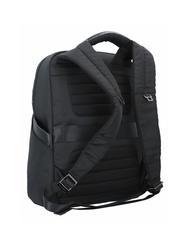 PIQUADRO WALLABY Rucksack aus Leder und Stoff, 14-Zoll-PC-Halter Schwarz - PC-Rucksäcke - 4