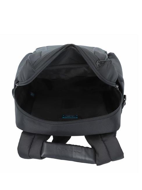 WALLABY Rucksack aus Leder und Stoff, 14-Zoll-PC-Halter Schwarz - PC-Rucksäcke