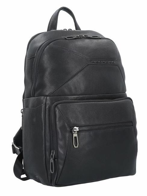 RHINO Lederrucksack f&uuml;r 14" PC Schwarz - PC-Rucks&auml;cke