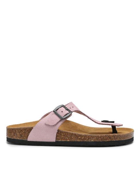 VEGA  Zehenstegsandale aus Wildleder Rosa - Damenschuhe