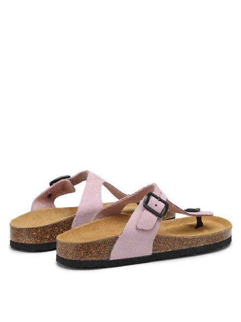 VEGA  Zehenstegsandale aus Wildleder Rosa - Damenschuhe
