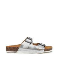 DOCKSTEPS VEGA  Sandalen aus laminiertem Leder mit zwei Schnallen Silber - Damenschuhe - 2