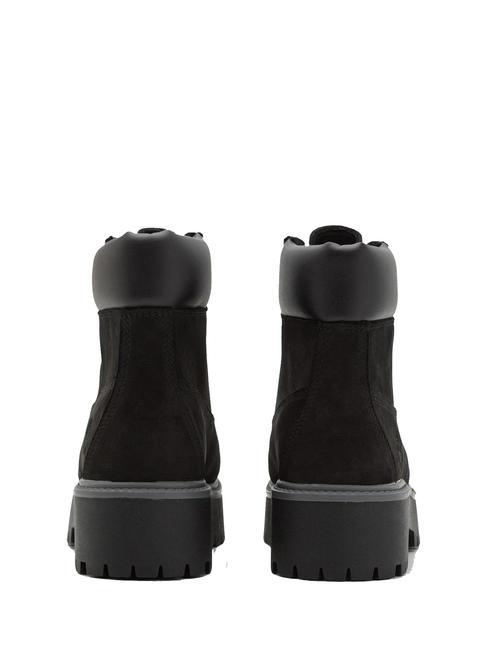 STONE STREET PLATFORM WP Wasserdichte Lederstiefelette PECHSCHWARZ - Damenschuhe