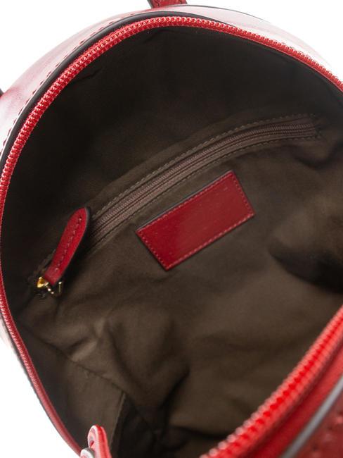 BARBARA Lederrucksack Johannisbeere / Gold - Damentaschen