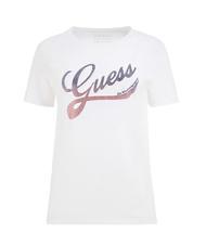 GUESS SHADED Baumwoll-T-Shirt mit Rundhalsausschnitt purwei&szlig; - T-Shirts und Tops f&uuml;r Damen - 3