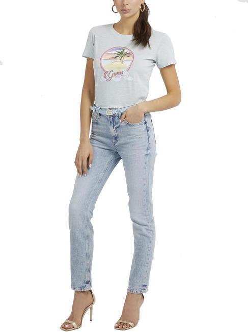 PALM Baumwoll-T-Shirt mit Rundhalsausschnitt saure Minzpaste - T-Shirts und Tops f&uuml;r Damen