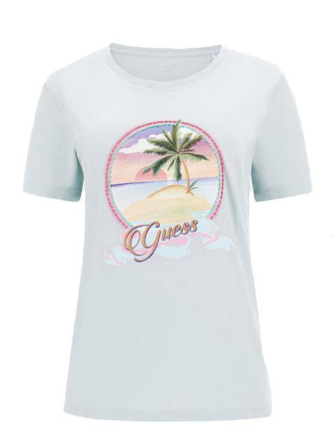 PALM Baumwoll-T-Shirt mit Rundhalsausschnitt saure Minzpaste - T-Shirts und Tops f&uuml;r Damen
