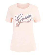 GUESS SHADED Baumwoll-T-Shirt mit Rundhalsausschnitt ruhiges rosa - T-Shirts und Tops f&uuml;r Damen - 3