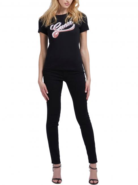 SHADED Baumwoll-T-Shirt mit Rundhalsausschnitt jetbla - T-Shirts und Tops f&uuml;r Damen