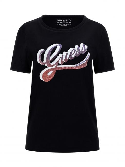 SHADED Baumwoll-T-Shirt mit Rundhalsausschnitt jetbla - T-Shirts und Tops f&uuml;r Damen