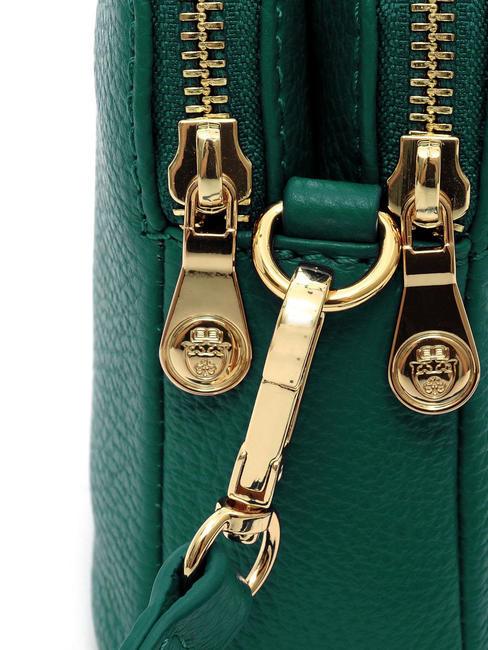TIFFANY KATE Mini-Schultertasche aus Leder dunkelgr&uuml;n - Damentaschen