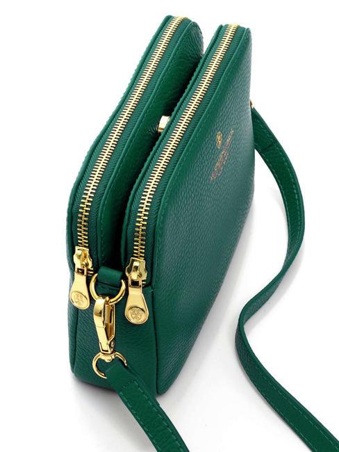 TIFFANY KATE Mini-Schultertasche aus Leder dunkelgr&uuml;n - Damentaschen