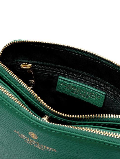 TIFFANY KATE Mini-Schultertasche aus Leder dunkelgr&uuml;n - Damentaschen