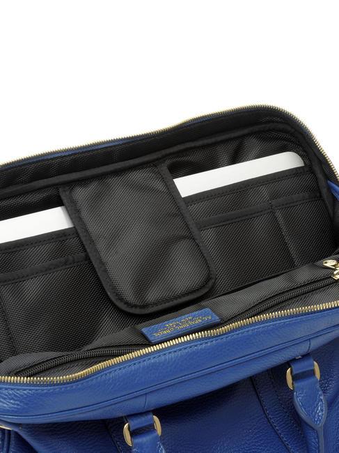 TIFFANY Leder-Aktentasche f&uuml;r 14-Zoll-Laptop blau - Arbeitstaschen