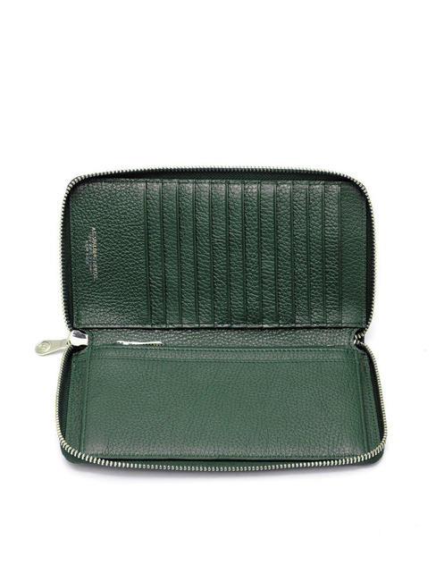 TIFFANY Gro&szlig;e Lederbrieftasche mit umlaufendem Rei&szlig;verschluss dunkelgr&uuml;n - Brieftaschen Damen