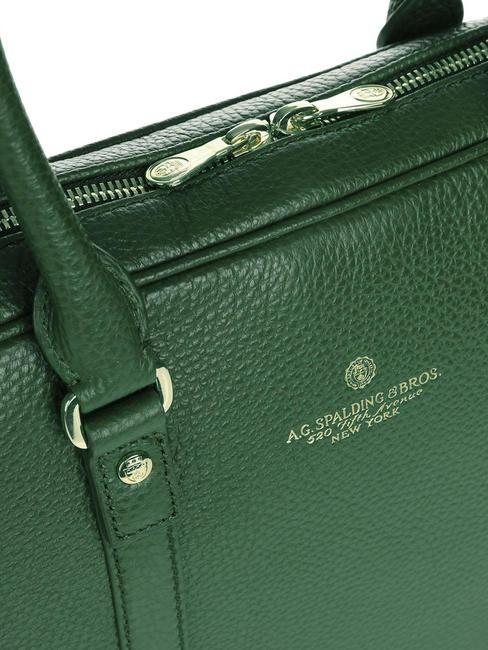 TIFFANY Leder-Aktentasche f&uuml;r 15-Zoll-Laptop dunkelgr&uuml;n - Arbeitstaschen