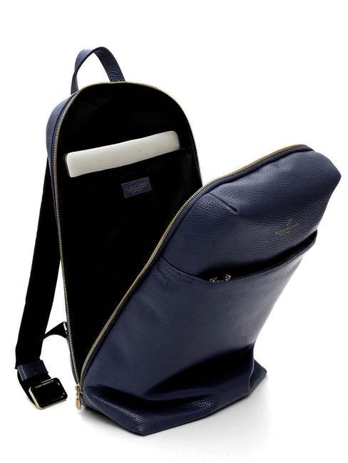 TIFFANY JANE Lederrucksack f&uuml;r 15,6-Zoll-Laptop blau - PC-Rucks&auml;cke