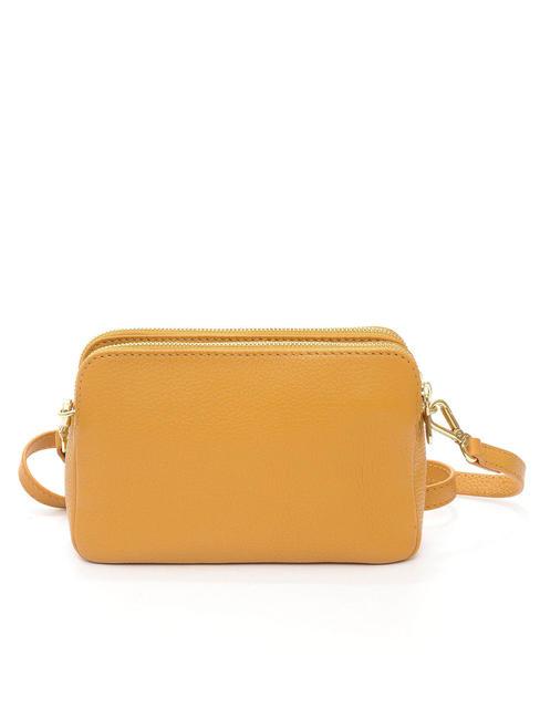 TIFFANY KATE Mini-Schultertasche aus Leder Senf - Damentaschen
