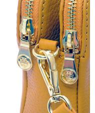SPALDING TIFFANY KATE Mini-Schultertasche aus Leder Senf - Damentaschen - 4