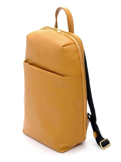 TIFFANY JANE Lederrucksack f&uuml;r 15,6-Zoll-Laptop Senf - PC-Rucks&auml;cke