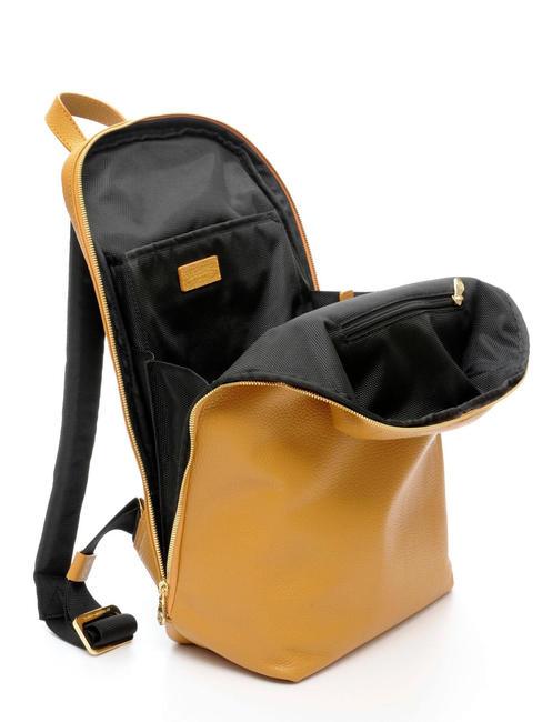 TIFFANY JANE Lederrucksack f&uuml;r 15,6-Zoll-Laptop Senf - PC-Rucks&auml;cke