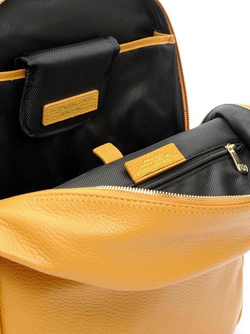 TIFFANY Laptop-Rucksack aus Leder Senf - Damentaschen