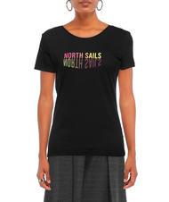 NORTH SAILS LOGO MIRROR Baumwoll t-shirt Schwarz - T-Shirts und Tops f&uuml;r Damen - 2