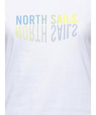 NORTH SAILS LOGO MIRROR Baumwoll t-shirt Weiß - T-Shirts und Tops für Damen - 4