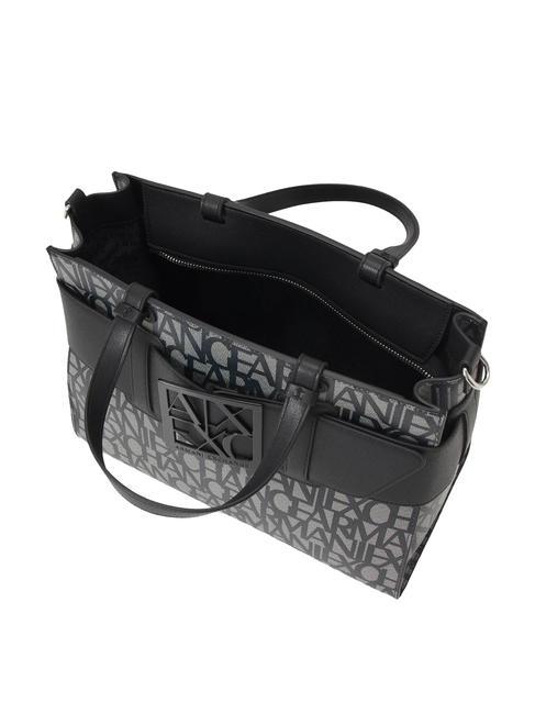 LOGO ALL OVER Handtasche mit Schultergurt beige/schwarz - Damentaschen