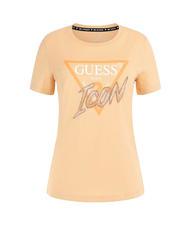 GUESS ICON Baumwoll t-shirt sandiger Pfirsich - T-Shirts und Tops f&uuml;r Damen - 3