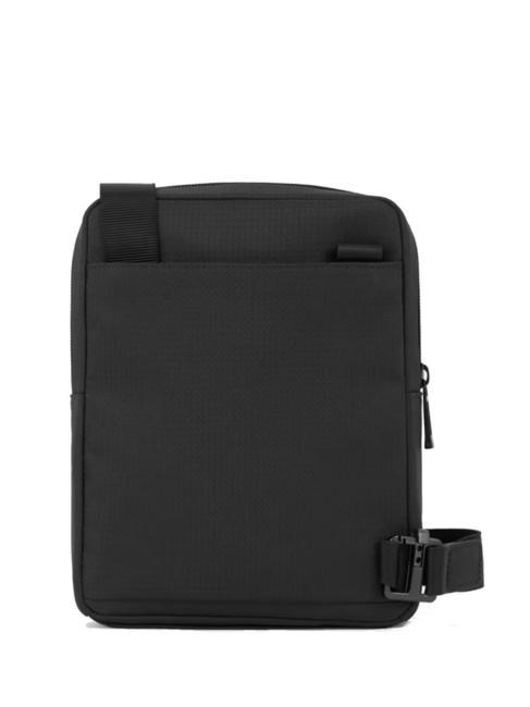 WOLLEM iPad Mini-Tasche aus Stoff und Leder Schwarz - Umhängetaschen Herren
