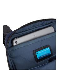 PIQUADRO WOLLEM iPad Mini-Tasche aus Stoff und Leder Schwarz - Umhängetaschen Herren - 5