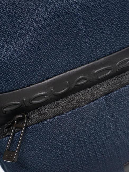 WOLLEM iPad Mini-Tasche aus Stoff und Leder Blau - Umhängetaschen Herren