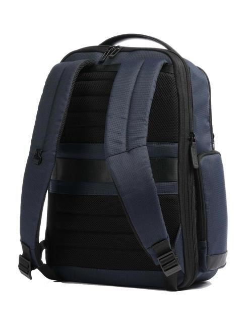 WOLLEM 15,6-Zoll-Laptop-Rucksack aus Stoff und Leder Blau - PC-Rucksäcke