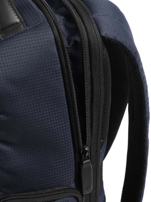 WOLLEM 15,6-Zoll-Laptop-Rucksack aus Stoff und Leder Blau - PC-Rucksäcke