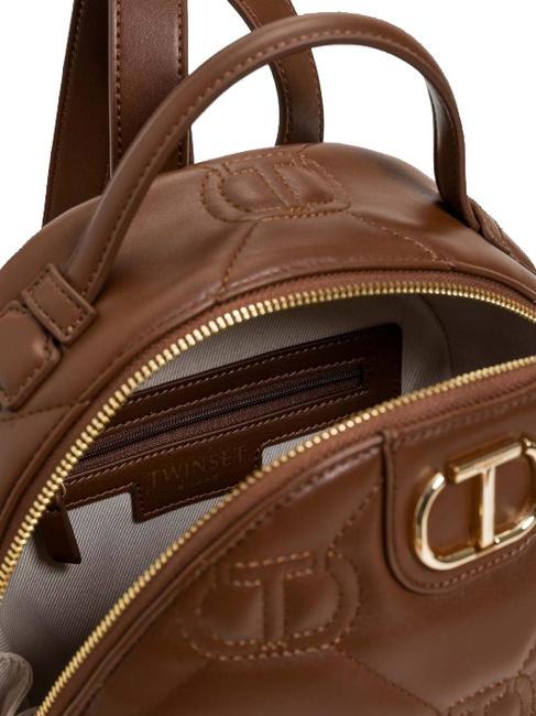 LOGO QUILTED Rucksack Schokolade - Damentaschen