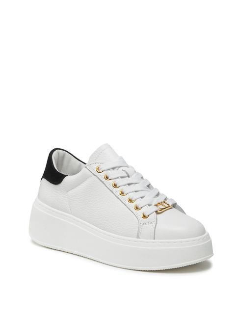 METALLIC LOGO Ledersneaker optisch / schwarz - Damenschuhe