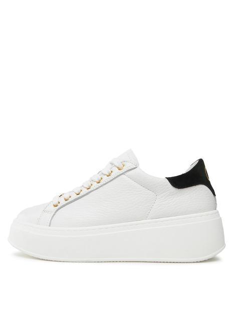 METALLIC LOGO Ledersneaker optisch / schwarz - Damenschuhe